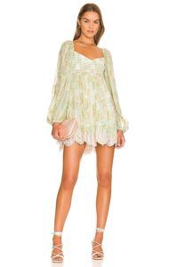 New *DEFECT* HEMANT AND NANDITA Short Dress Sea Green Size XS REVOLVE MSRP $447